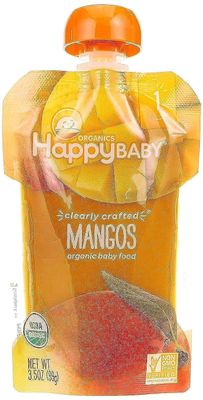 Happy Baby, Baby Food Stage 1 Clearly Crafted Mangos Organic, 3.5 Ounce