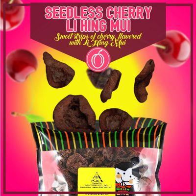 Asia Trans Seedless Li Hing Mui Cherry  Hawaiian Favorite  Naturally Sweet Dried Fruit Candy with Asian Plum Powder