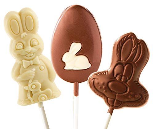 Easter Lollipop Collection (3 Lollipops) - Allergy Friendly and Vegan Chocolate Easter Candy - Dairy Free, Nut Free, Peanut Free, Soy Free, Gluten Free