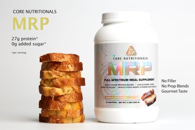 Core Nutritionals Platinum MRP Full Spectrum Meal Replacement, Sustained Release for All Day Amino Acid Support, 27G Protein, 20 Servings (Vanilla Poundcake)