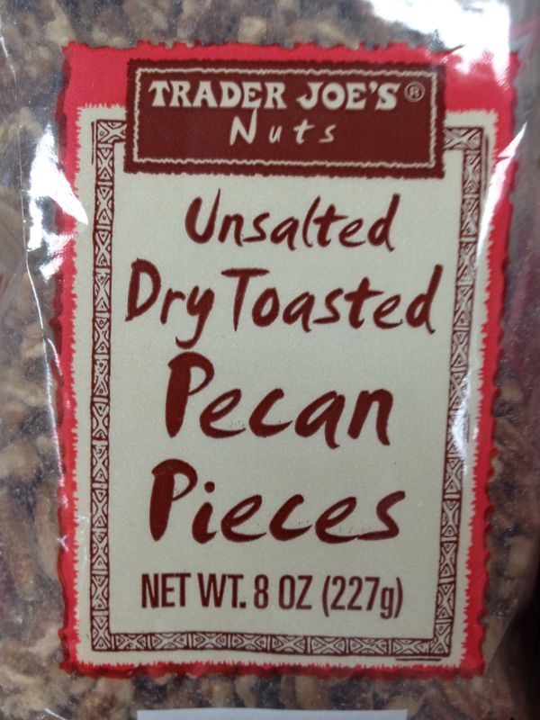 Trader Joe&#39;s Unsalted Dry Toasted Pecan Pieces 8oz