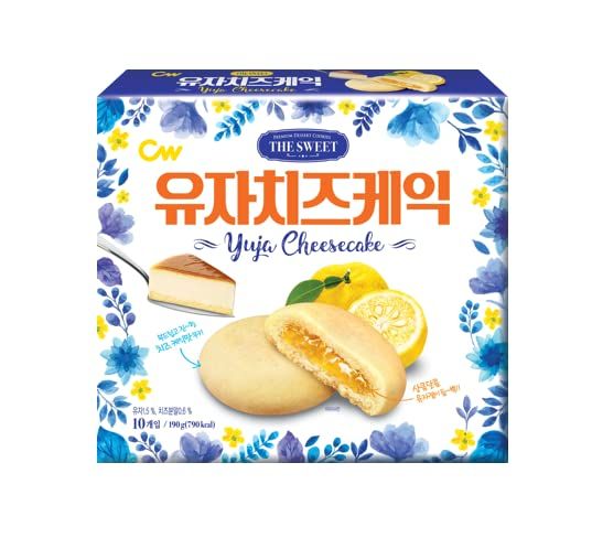 Korean Cookies Style Variety Mochi Assortment CW Chungwoo &quot;AtoZ&quot; Lunch Box - Mom&#39;s Love (CW YUJA CHEESE, Set of 1)