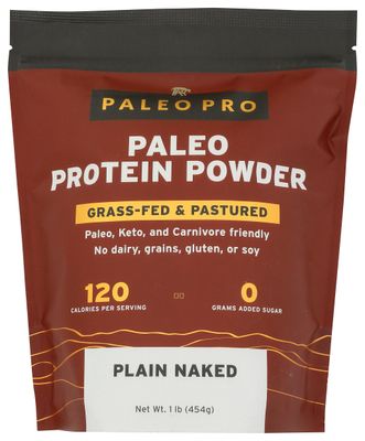 PaleoPro Protein Powder Grass-Fed, Pastured, Cage-Free Protein  Gluten &amp; Dairy Free. No Sugar, Soy, Grains or Net Carbs  Paleo &amp; Keto Friendly - 15 Servings (16 oz, Plain)