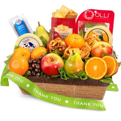 A Gift Inside Thank You Sweet &amp; Savory Farmstead Gift Basket