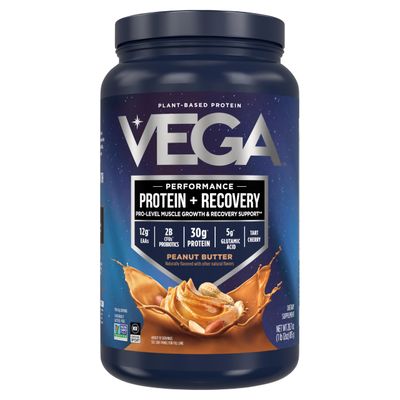 Vega Premium Sport Protein Peanut Butter Protein Powder, Vegan, Non GMO, Gluten Free Plant Based Protein Powder Drink Mix, NSF Certified for Sport, 28.7 oz