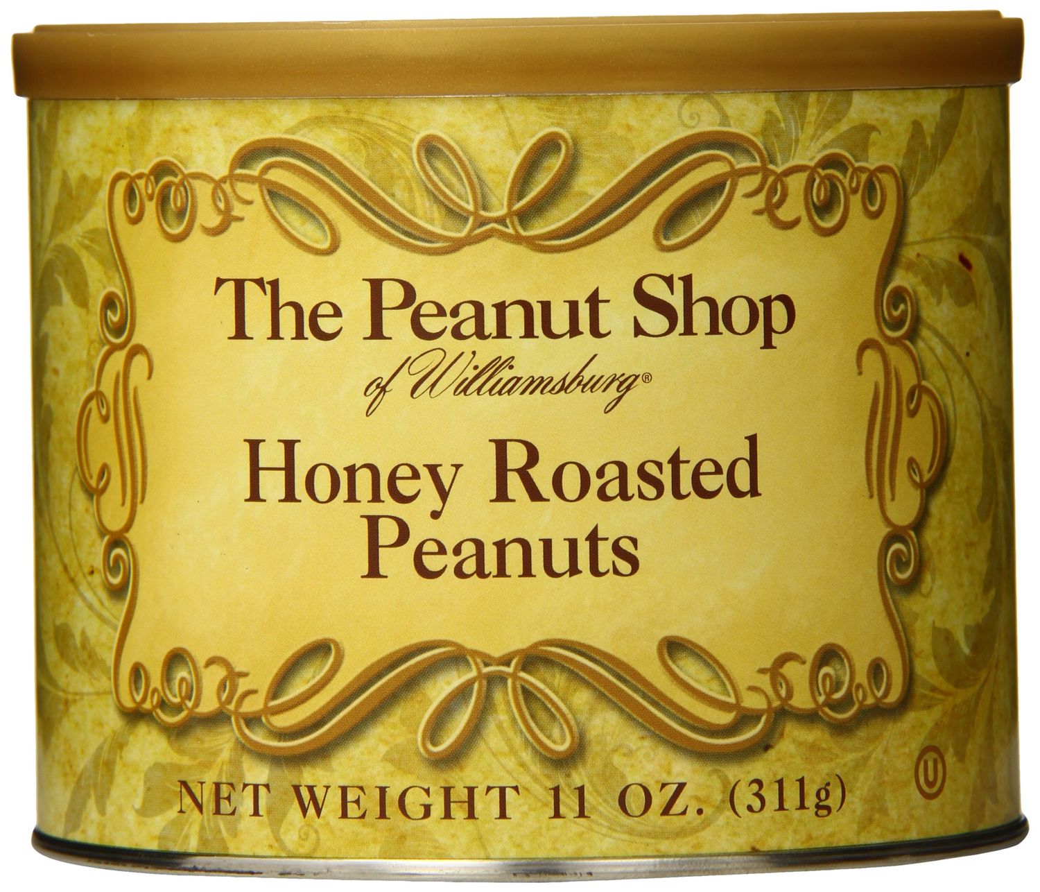The Peanut Shop of Williamsburg Honey Roasted Peanuts, 11-Ounce Tins (Pack of 2)