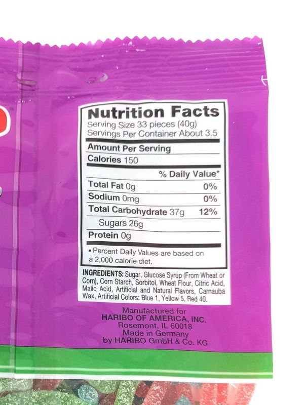 Haribo Gummies-Sour Spaghetti 5 Ounce (Pack of 3)
