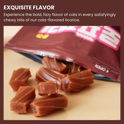 Unha's Cola Licorice Twists - Gourmet Sweet Soft Chewy Candy - Fizzy Cola Flavor - 4 Pack Artisan Candy Treats for Adults &amp; Kids