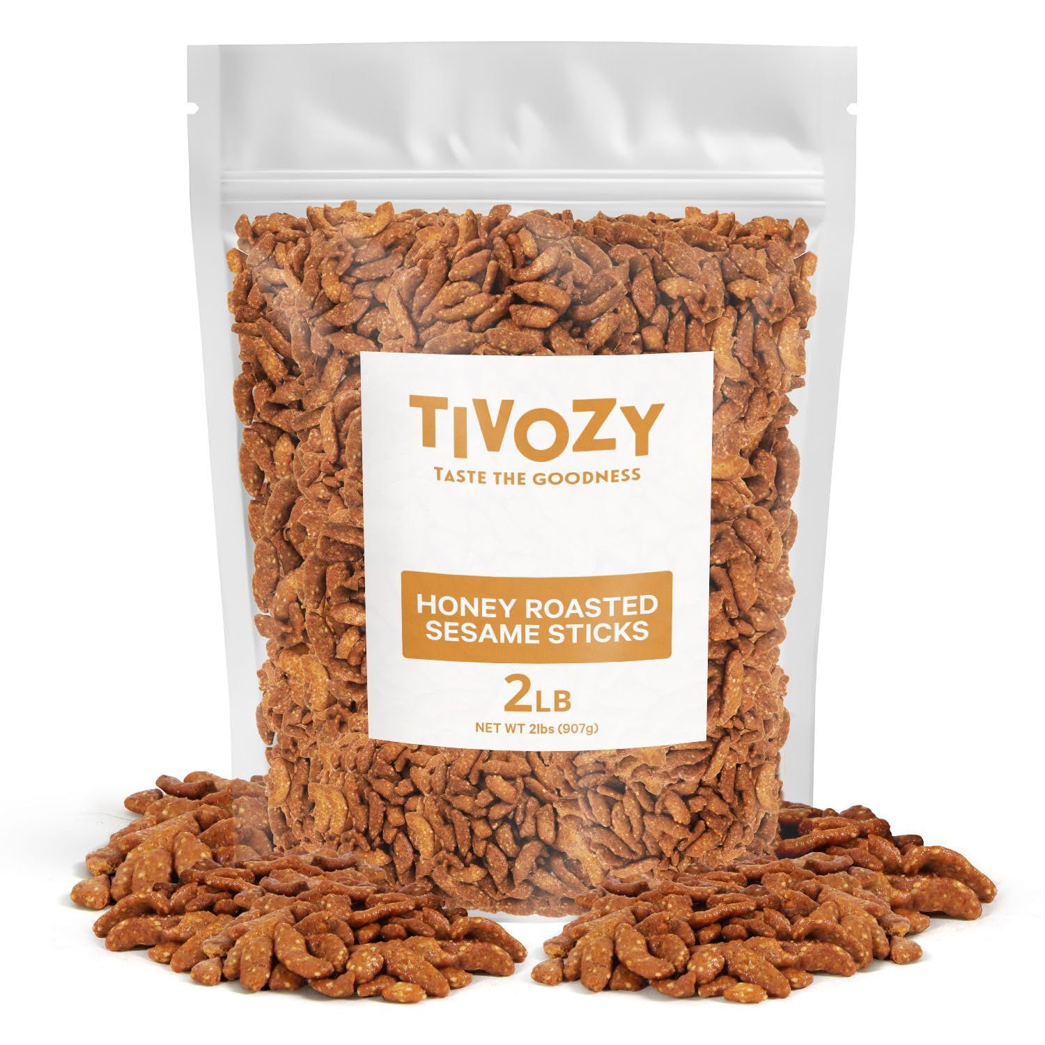 Sesame Sticks Snack, Honey Roast Flavor. Delicious and Fresh Local Honey Roasted Snacks with the Perfect Mix of Sweet and Salty Flavor for Midday Snacking, Office On-The-Go 2 Pound.