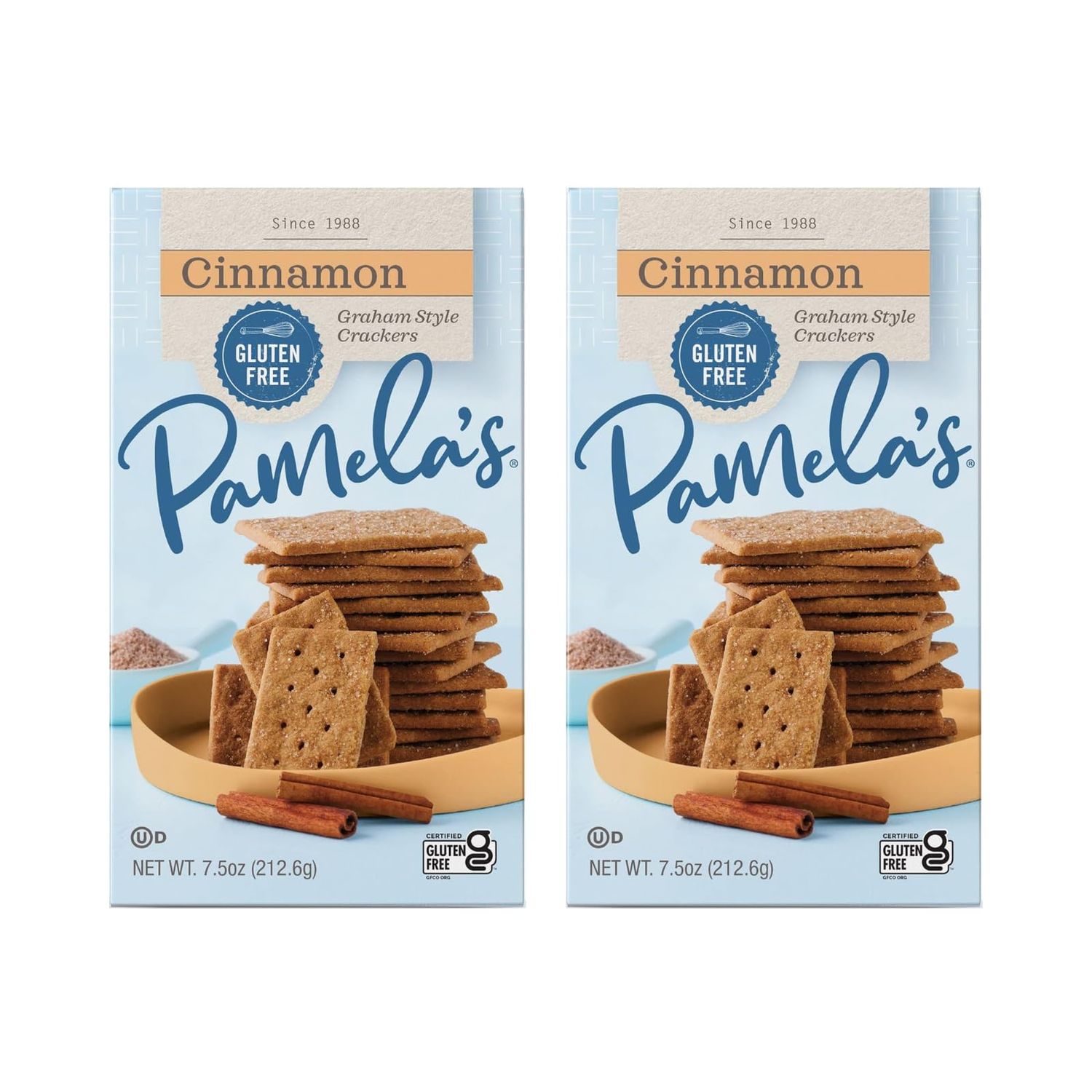Pamela&#39;s Products Gluten-Free Graham Crackers Cinnamon -- 7.5 oz - 2 pc