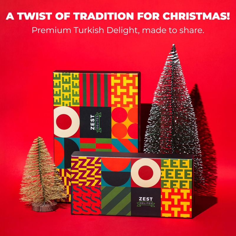 Turkish Delight by Zest Delites, Luxury Vegan Snacks with 30% Pistachio, Traditional Vegan Gift Basket, Turkish Delight Candy, Orange, Pomegranate, Vanillin, Black Mulberry, 16 oz