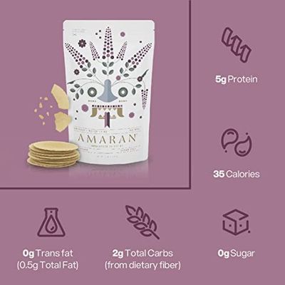 Amaran Amaranth Flour Wafer Thins - Low Calorie Snacks - Healthy Snacks For Adults - Protein Wafers - Gluten Free Vegan Snacks - Obleas de Amaranto (Mixed all eight flavors, 16 Pack)