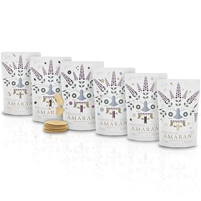 Amaran Amaranth Flour Wafer Thins - Low Calorie Snacks - Healthy Snacks For Adults - Protein Wafers - Gluten Free Vegan Snacks - Obleas de Amaranto (Mixed all eight flavors, 16 Pack)