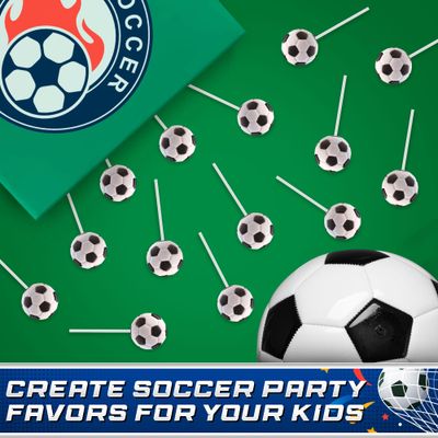 Soccer Lollipops 12pk- Soccer Candy For Soccer Party Supplies - Soccer Ball Candy For Soccer Birthday Party Decorations-Suckers,Soccer Snacks