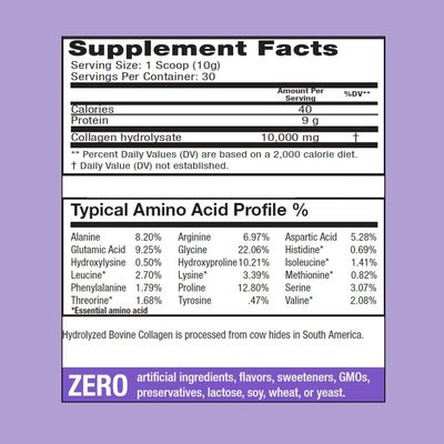 Sanar Naturals Collagen Peptides Powder - for Hair, Nail, Skin, Joint, and Bone Health - Hydrolyzed Collagen for Women &amp; Men, Easy to Mix Collagen Protein Supplement, Unflavored, 10.58 oz