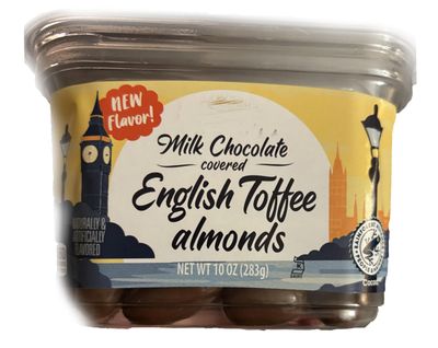 English Toffee Milk Chocolate Covered Almonds, 10 oz, Holiday Gift Snacking Snack Sweet Dessert Treat for Family Friends by Choceur