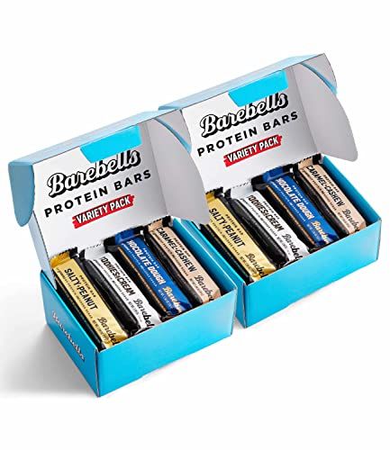 Barebells Protein Bars Variety Pack - 12 Count, Pack of 2 - Protein Snacks with 20g of High Protein - Chocolate Protein Bar with 1g of Total Sugars - Perfect on The Go Protein Snack &amp; Breakfast Bars
