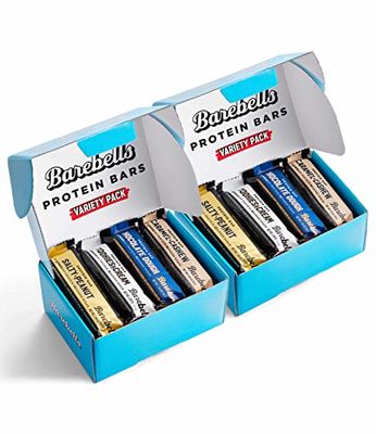 Barebells Protein Bars Variety Pack - 12 Count, Pack of 2 - Protein Snacks with 20g of High Protein - Chocolate Protein Bar with 1g of Total Sugars - Perfect on The Go Protein Snack &amp; Breakfast Bars