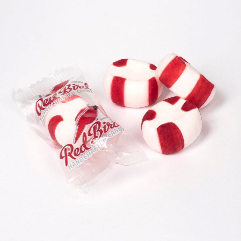 Red Bird Soft Peppermint Candy, Individually Wrapped, Gluten Free Breath Mints, 10 oz Bag