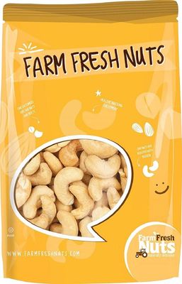 Dry Roasted Cashews Unsalted  Baked In Small Batches for added freshness  Without Oil  Perfectly Crunchy Naturally Delicious (1 LB) By Farm Fresh Nuts Brand
