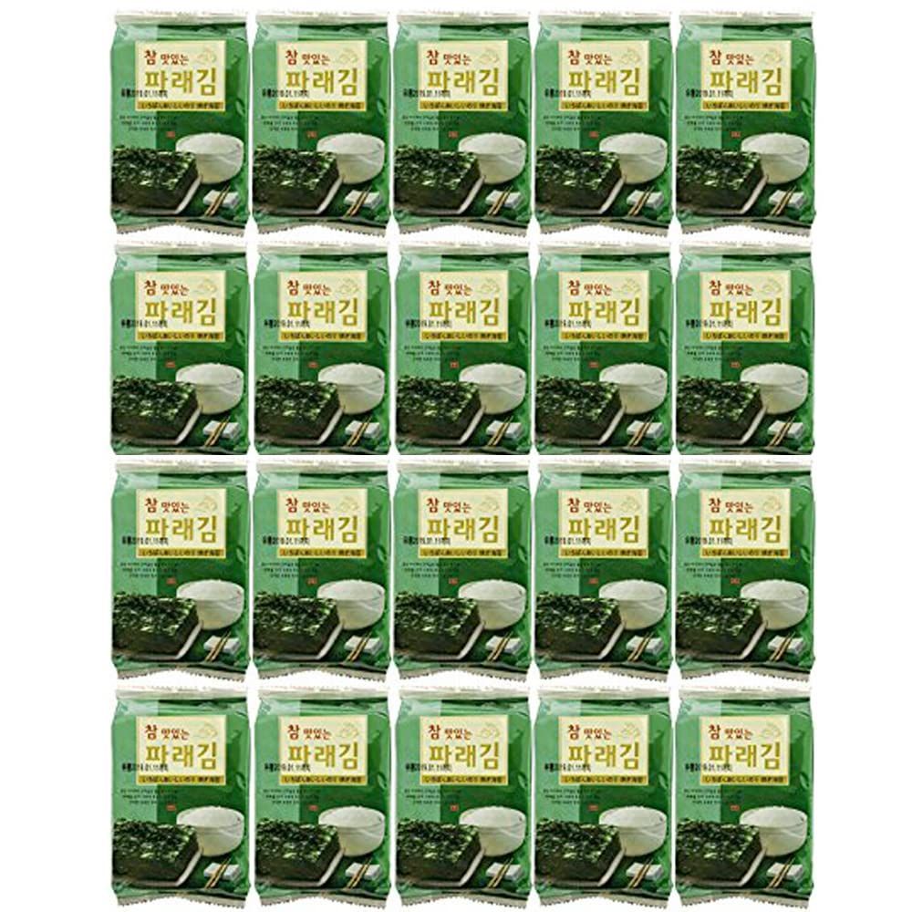 Premium Roasted and Sea Salt Seasoned Seaweed &amp; Nori Individual Snack 4g (20 Pack)