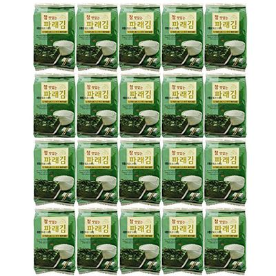 Premium Roasted and Sea Salt Seasoned Seaweed &amp; Nori Individual Snack 4g (20 Pack)