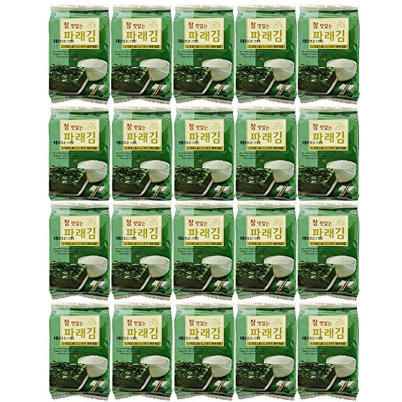 Premium Roasted and Sea Salt Seasoned Seaweed &amp; Nori Individual Snack 4g (20 Pack)