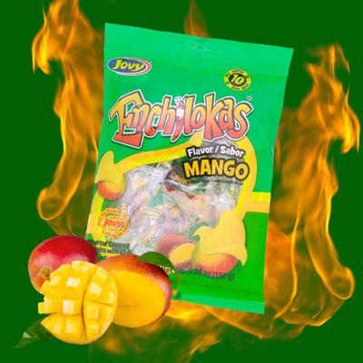 Sweetzo Spicy Mexican Gummy Candy, Individually Wrapped Tamarind Covered Mango Gummies, Fiesta Party Favor Treats - 5.29 Ounces (Pack of 2)