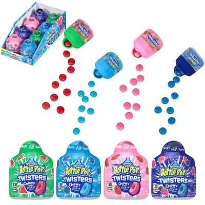 Baby Bottle Pop Twisters Candy Individually Wrapped, Assorted Candy Variety Pack, Chewy Party Favor Goodie Bags, 8 Ct
