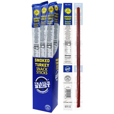 Trails Best 1.2oz Smoked Turkey Snack Sticks - 24-ct Box