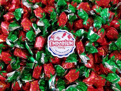 Strawberry Bon Bon Delights - 2 lbs of Individually Wrapped Assorted Fresh Sweet Bulk Candy