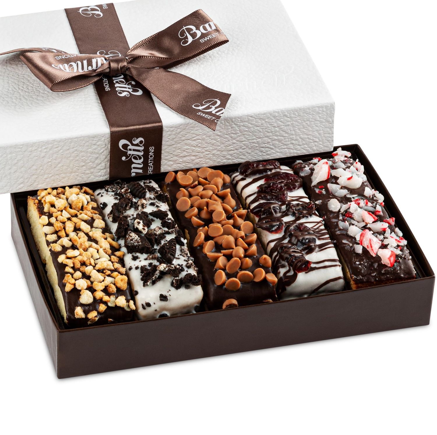 5 Valentines Chocolate Biscotti Gift Box, Gourmet Cookie Gift Basket for Food Delivery, Fancy Cookies Gift Ideas for Women, Men, Wife Girlfriend