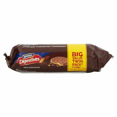 McVities Digestive milk chocolate Twin Pack 632g (2 x 316g)