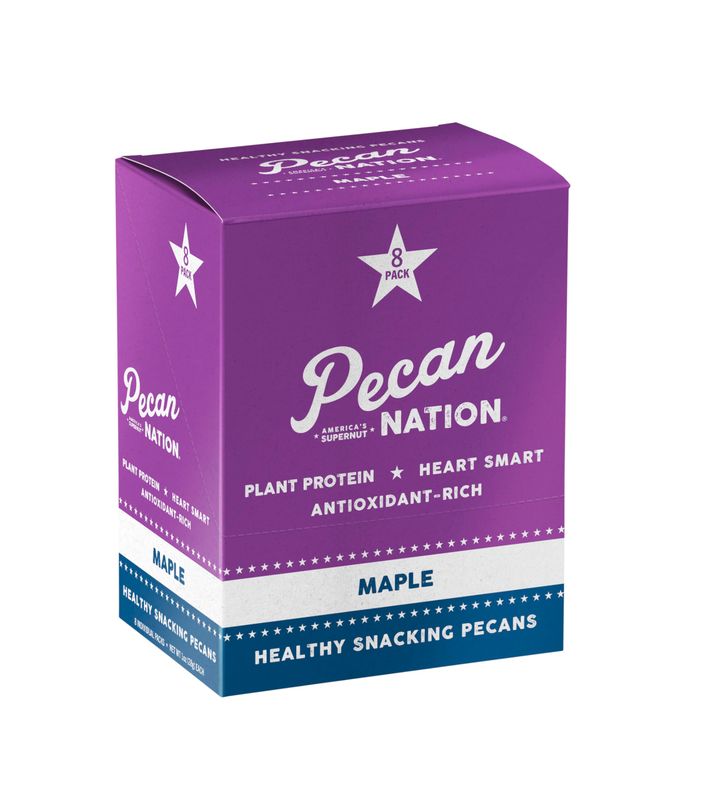 Pecan Nation Maple Roasted Pecan Pieces 1 oz., Healthy Snacking Pecans for Adults and Kids, 8 Count (2 Pack)