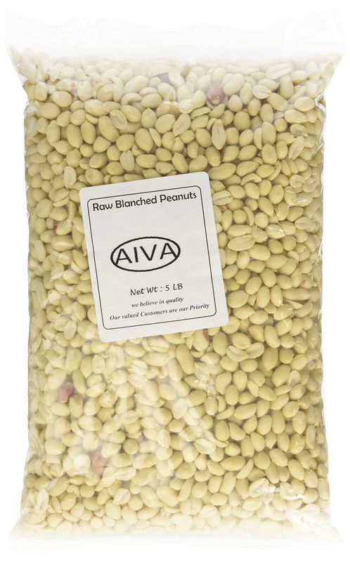Raw, Blanched Peanuts - 5 lb. Box