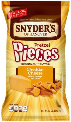 Snyder&#39;s of Hanover Pretzel Pieces, Cheddar Cheese, 12 Oz