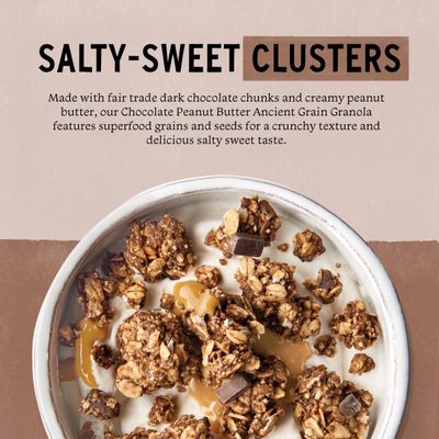Purely Elizabeth, Chocolate Peanut Butter, Ancient Grain Granola, Gluten-Free, Non-GMO (10oz Bag)