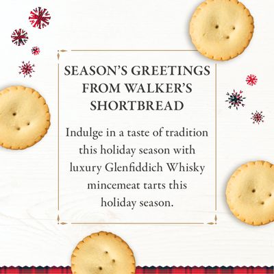 Walkers Shortbread Glenfiddich Mincemeat Tarts - 6 Count (Pack of 2) - Mince Pies Infused with Glenfiddich Single-Malt Scotch Whisky - Luxury Holiday Treats and Dessert from Scotland