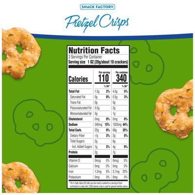 Pretzel Crisps Garlic Parmesan On-the-Go Bag, 3 Oz (Pack of 8)