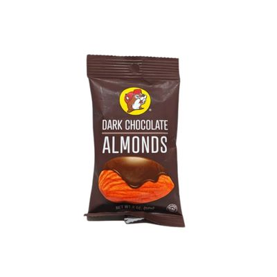 Buc-ee&#39;s Jordan Almonds, Milk &amp; Dark Chocolate Almonds, Sugar Free Chocolate Choices-Non-GMO, Protein-Packed Healthy Sweets-On the Go, Movie &amp; School Snacks (Dark Chocolate Almonds, 2 Ounce)