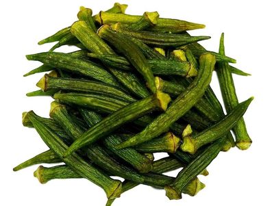 Dried Okra Chips  Sea Salted  Natural  Delicious Healthy Snack  No Color Added - No Sugar Added  Crispy Veggie Chips (1 Pound, Okra)