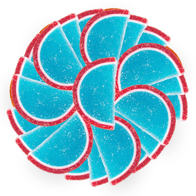 Oh! Nuts Blue Raspberry Jelly Fruit Slices Sugar Candy - 5 LB Bulk Bag  Traditional Old Fashioned Chewy Gummy Sweet Confectionery  Gluten-Free, Kosher Certified Pareve (150 CT)
