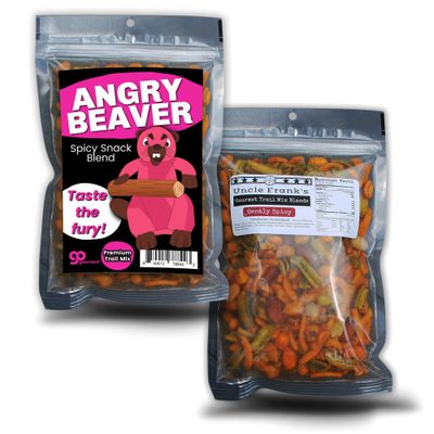 Angry Beaver Spicy Snack Blend - Funny Snacks for Men and Women - Premium Trail Mix, Weird Stocking Stuffer, Made in the USA