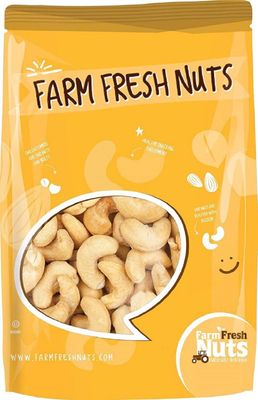 Freshly Roasted Cashews Unsalted (1 Lb.) - Healthy Southern Tastiness - Small Batch Roasted - Naturally Delicious - Perfectly Crunchy - Farm Fresh Nuts Brand