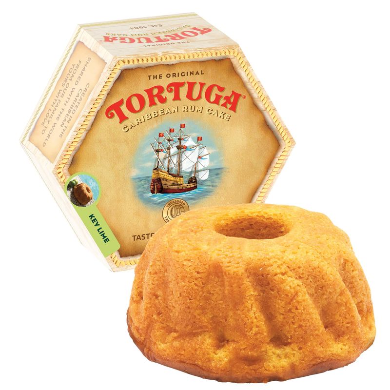 TORTUGA Caribbean Key Lime Rum Cake - 32 oz Key Lime Rum Cakes - The Perfect Premium Gourmet Gift for Stocking Stuffers, Gift Baskets, and Christmas Gifts - Great Snack Cakes for Delivery