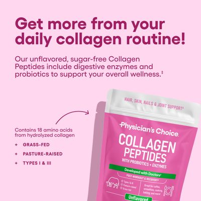 Collagen Peptides Powder - Hydrolyzed Protein(Type I & III) - Digestive Enzymes - Keto Collagen Powder for Women & Men - Hair, Skin, Joints & Workout Recovery Aid - Grass Fed, Non-GMO - Two-pack