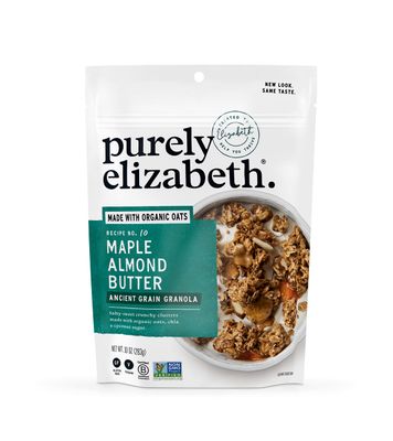 Purely Elizabeth Maple Almond Butter Granola, Made with Organic Oats and Ancient Grains, Gluten-Free, Non-GMO (10oz Bag)