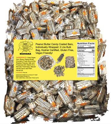 Atkinson&#39;s:: Peanut Butter Bars - Delicious Individually Wrapped 2 lbs Bulk Frosted Coated Candy