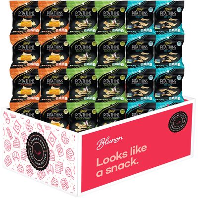 Stacy Pita Thins Variety Pack - Baked Healthy Snack - Bulk Assortment - Care Package Gift Box (24 Count)