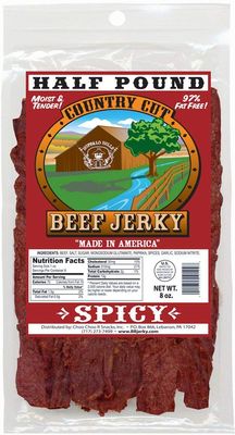 Buffalo Bills 8oz Spicy Country Cut Beef Jerky Pack (moist &amp; tender spicy beef jerky)